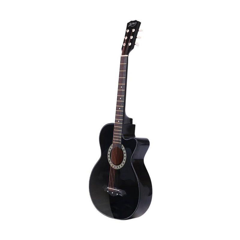 ALPHA 38 Inch Wooden Acoustic Guitar Black