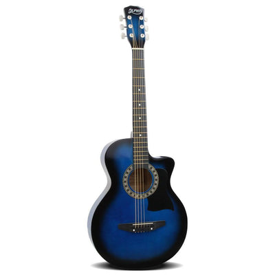 38 Inch Wooden Acoustic Guitar - Blue