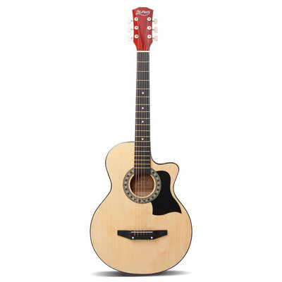 Alpha 38 Inch Wooden Acoustic Guitar - Natural