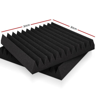 Alpha 40pcs Acoustic Foam Panels Tiles Studio Sound Absorbtion Wedge 30X30CM Payday Deals