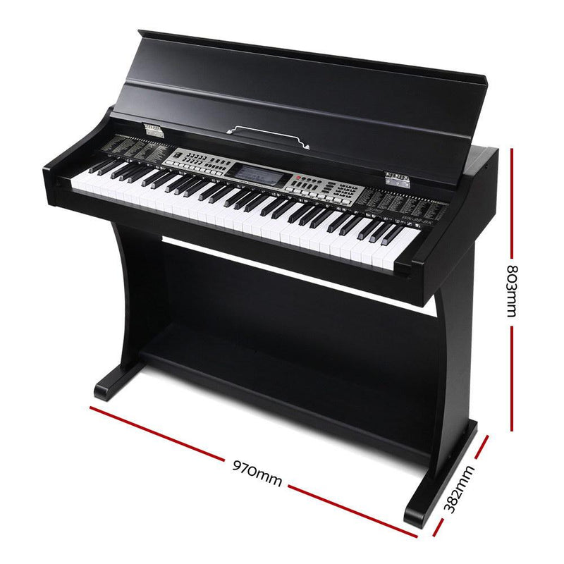 Alpha 61 Key Electronic Piano Keyboard Electric Digital Classical Music Stand Payday Deals
