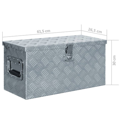 Aluminium Box 61.5x26.5x30 cm Silver Payday Deals