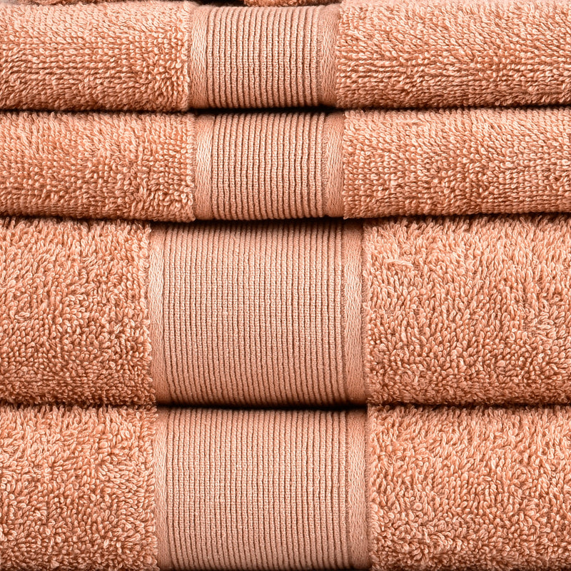 Amelia 500GSM 100% Cotton Towel Set -Single Ply carded 6 Pieces -Dusty Coral Payday Deals