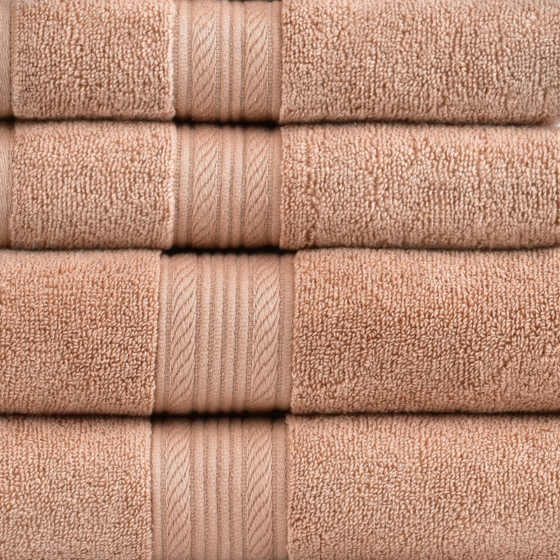 Amelia 500GSM 100% Cotton Towel Set -Zero Twist 6 Pieces -Dusty Coral Payday Deals