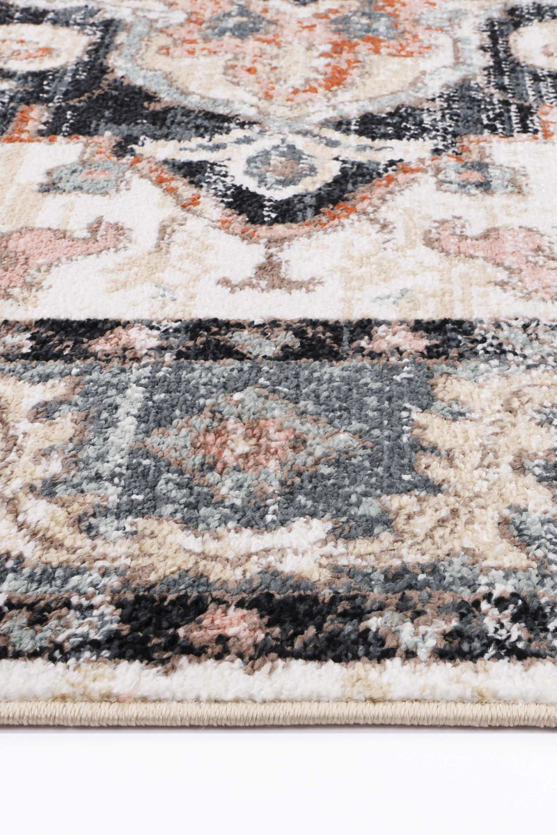 Anatolia Traditional Terracotta Charcoal Rug 240x330cm Payday Deals