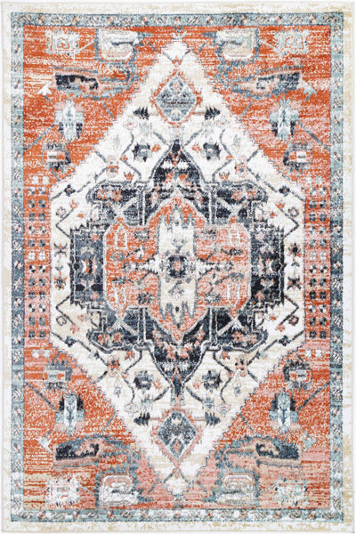 Anatolia Traditional Terracotta White Rug 160x230cm Payday Deals
