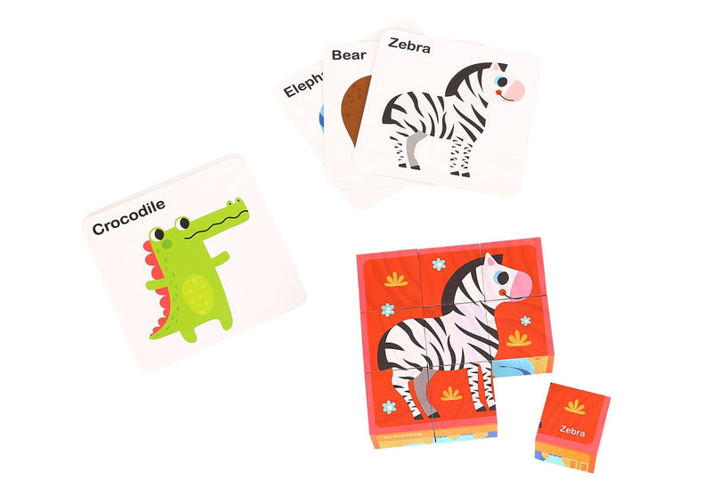 ANIMAL BLOCK PUZZLE WITH DRAWING CARD Payday Deals