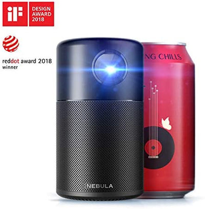 ANKER Nebula Projector Capsule the Smart Wi-Fi Mini Portable Projector with 100 ANSI Lumen 360 Speaker Payday Deals