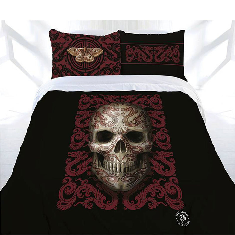 Anne Stokes Oriental Skull Quilt Cover Set Single Payday Deals