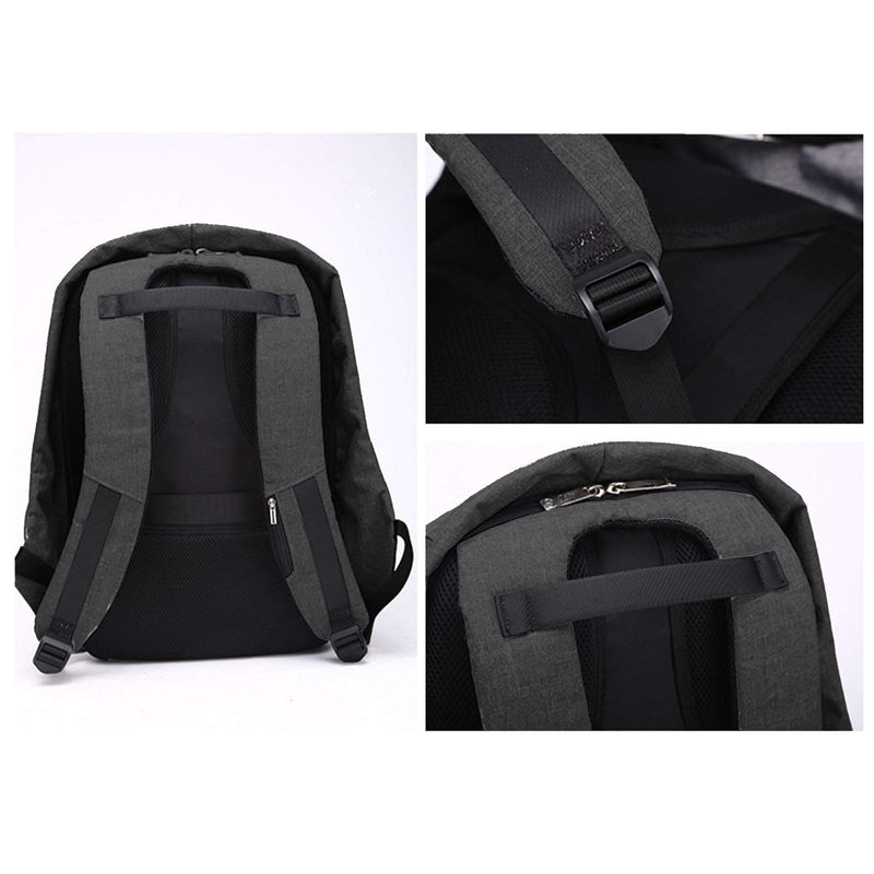 Anti Theft Backpack Waterproof bag School Travel Laptop Bags USB Charging 40 x 31 x 11cm Black Payday Deals