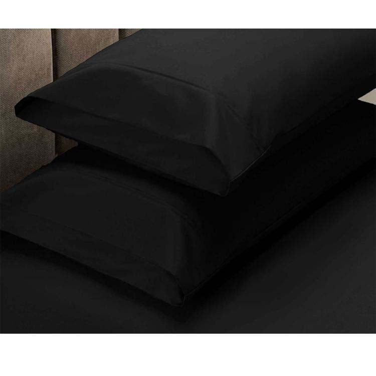 Apartmento 225TC Fitted Sheet Set King Black plus 2 Pillowcases Payday Deals