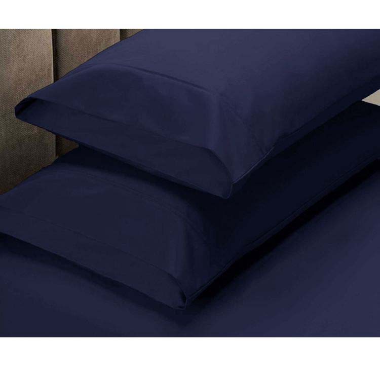 Apartmento 225TC Fitted Sheet Set King Navy plus 2 Pillowcases Payday Deals