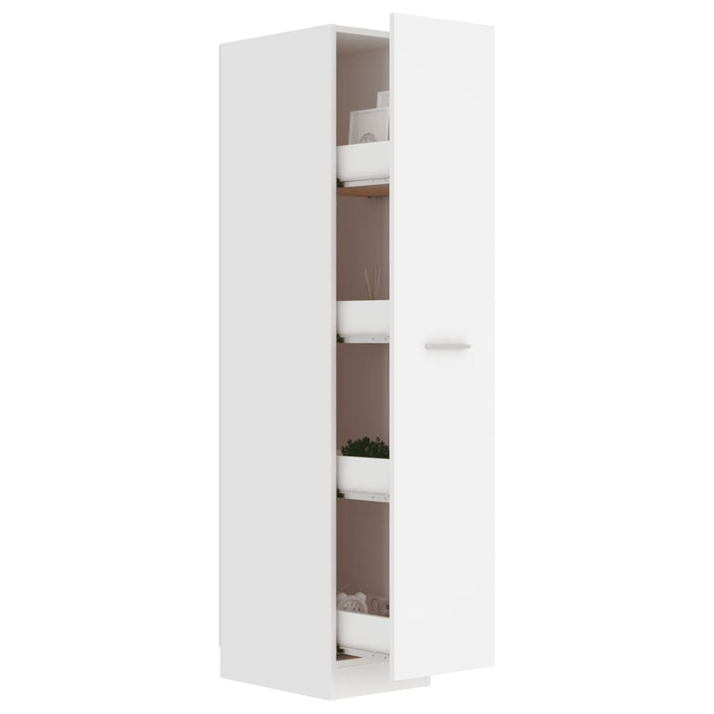Apothecary Cabinet White 30x42.5x150 cm Engineered Wood Payday Deals