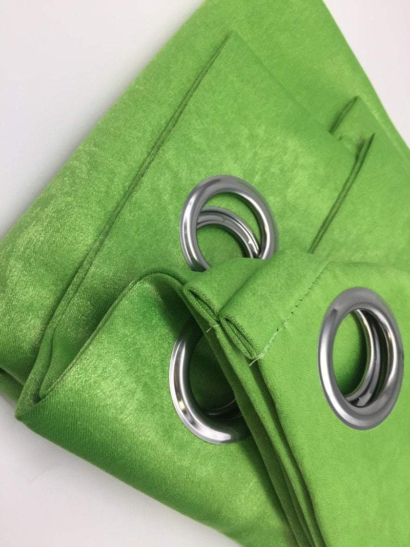 Apple Lime Green Blockout Eyelet Curtain 140x221cm