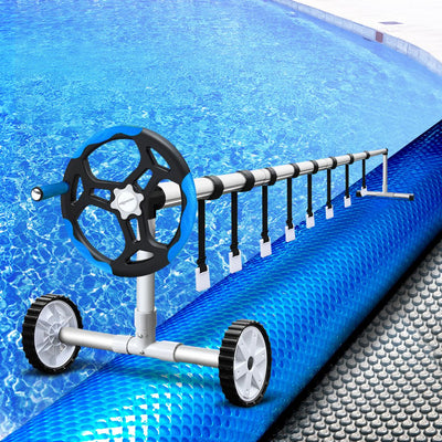 Aquabuddy 10.5x4.2m Solar Pool Cover Roller Blanket Swimming Covers Bubble Payday Deals