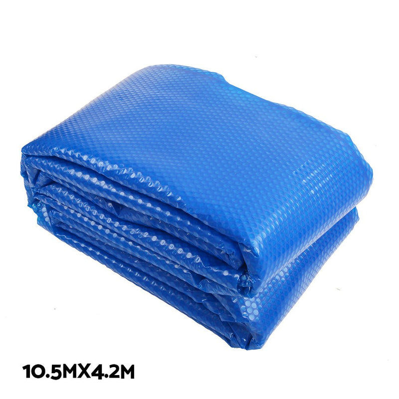 Aquabuddy 10.5x4.2m Solar Swimming Pool Cover Roller Blanket Bubble Heater Payday Deals