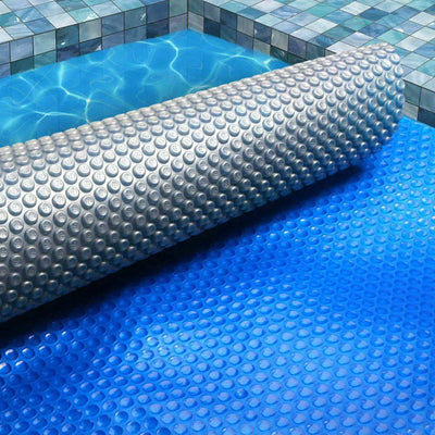 Aquabuddy 9.5M X5M Solar Swimming Pool Cover 400 Micron Outdoor Bubble Blanket Payday Deals