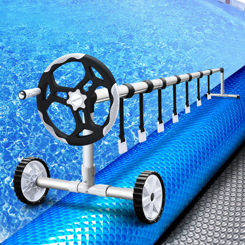 Aquabuddy Solar Swimming Pool Cover Roller Blanket Bubble Heater 11x4.8m Covers Payday Deals