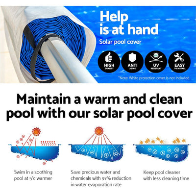 Aquabuddy Swimming Pool Cover Rolloer Solar Blanket Covers Bubble Heater 10x4m Payday Deals