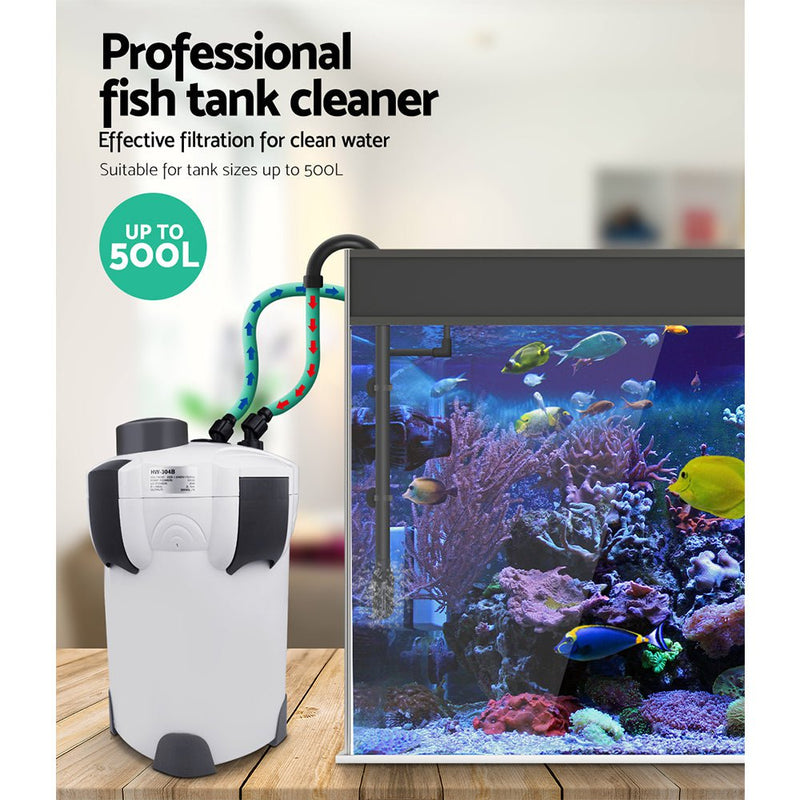 Aquarium External Canister Filter Aqua Fish Tank UV Light with Media Kit 2400L/H Payday Deals