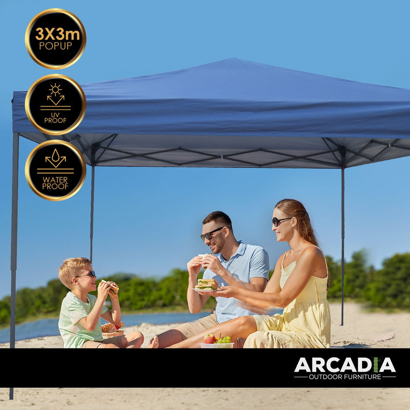 Arcadia Furniture 3 Metre Outdoor Gazebo Tent - Navy Payday Deals