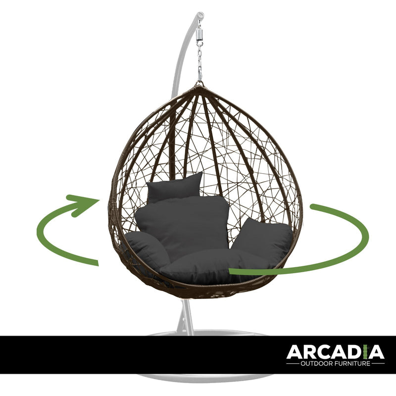 Arcadia Furniture Rocking Egg Chair - Oatmeal and Grey Payday Deals