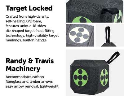 Archery 3D Dice Target Cube Reusable 18 Sides 23CM Self Healing XPE Foam Target Payday Deals