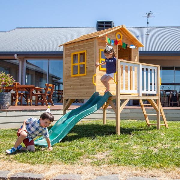 Archie Cubby House with Green Slide Payday Deals