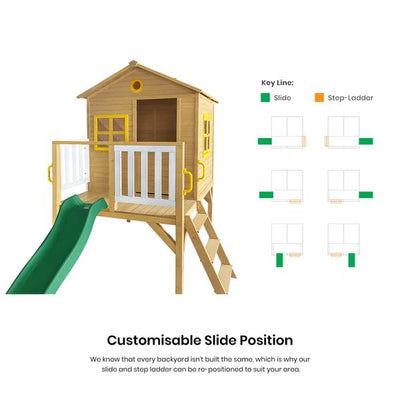 Archie Cubby House with Green Slide Payday Deals