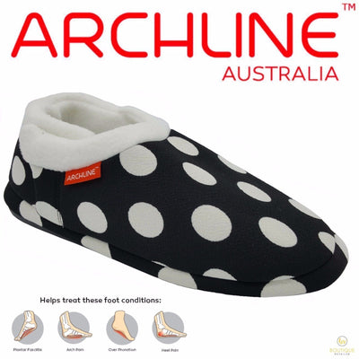 ARCHLINE Orthotic Slippers CLOSED Arch Scuffs Medical Pain Moccasins Relief Payday Deals