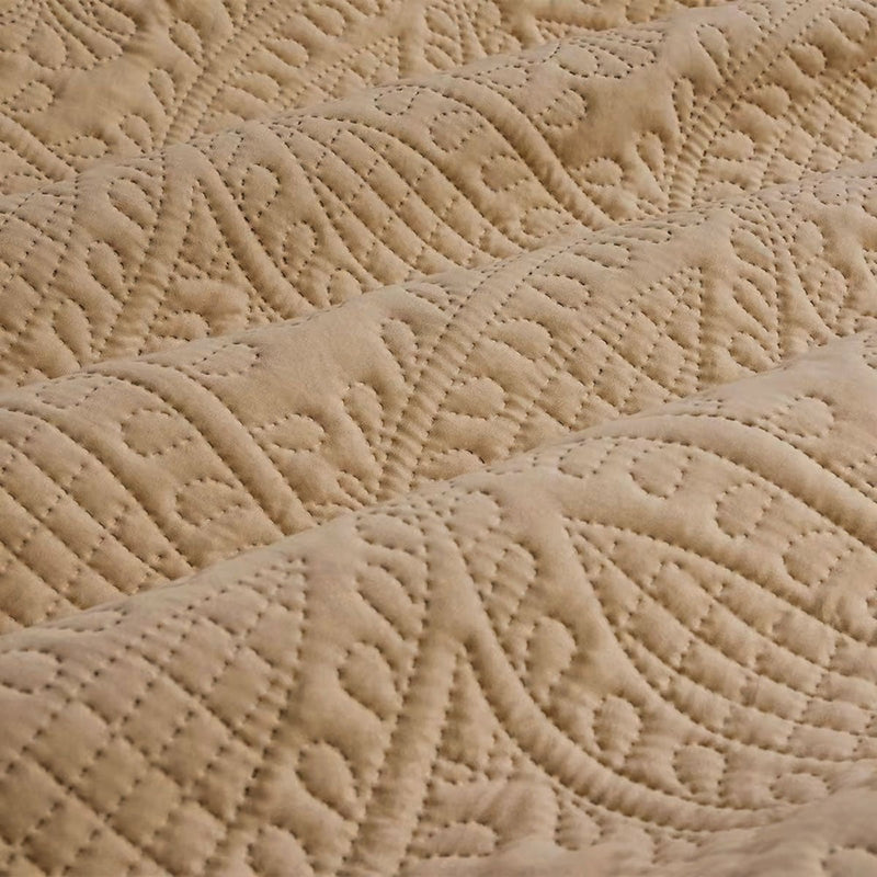 Ardor Chateau Cinnamon Embossed Quilt Cover Set King Payday Deals