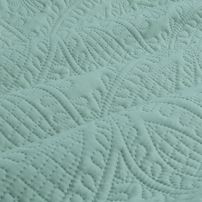 Ardor Eddison Bluestone Light Quilted Embossed Quilt Cover Set King Payday Deals