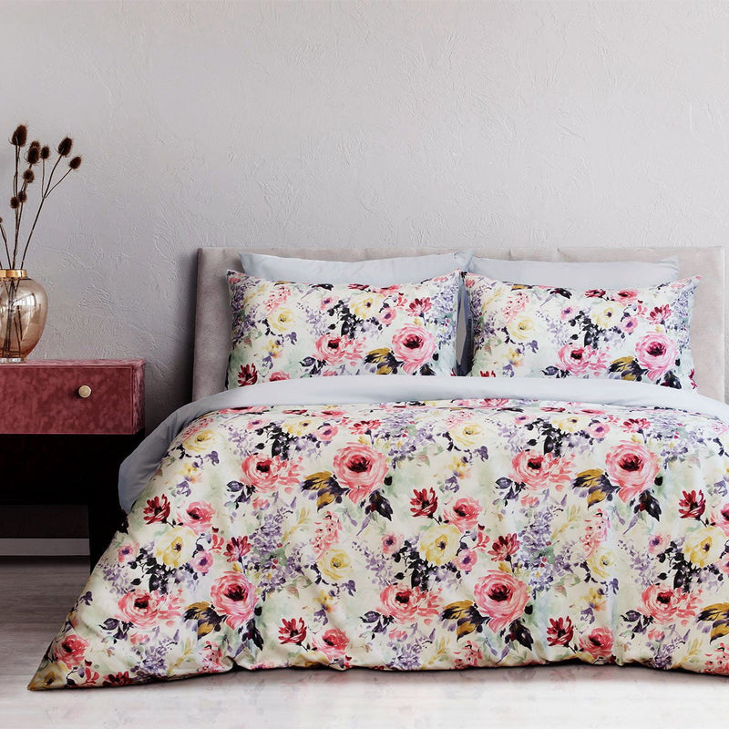 Ardor Holly Printed Floral Quilt Cover Set King Payday Deals