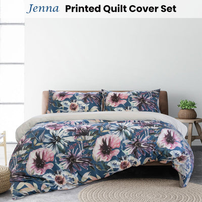 Ardor Jenna Printed Quilt Cover Set King Payday Deals