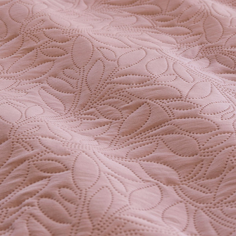 Ardor Lottie Blush Pinsonic Embossed Quilt Cover Set King Payday Deals