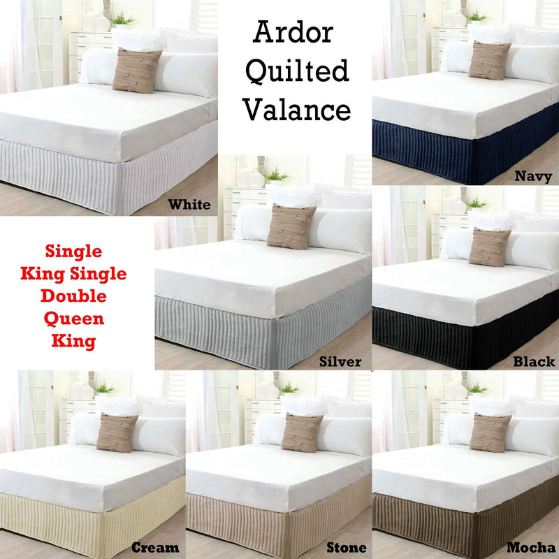 Ardor Quilted Valance White KING Payday Deals