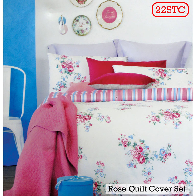 Ardor Rose Pink Quilt Cover Set King Payday Deals