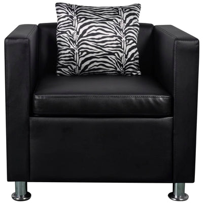 Armchair Black Faux Leather Payday Deals