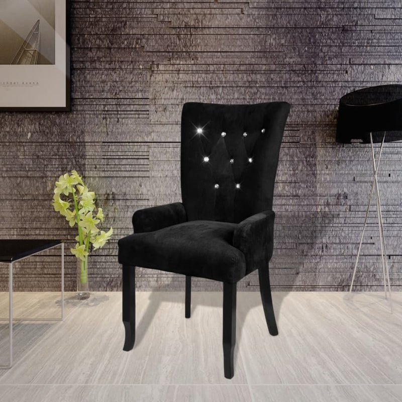 Armchair Black Velvet Payday Deals