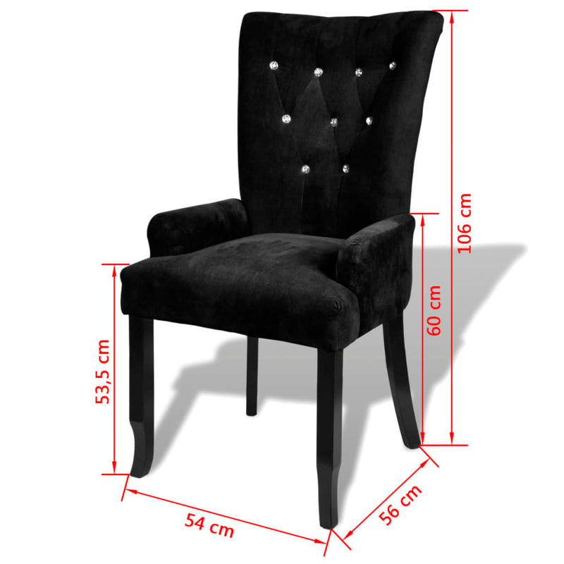 Armchair Black Velvet Payday Deals