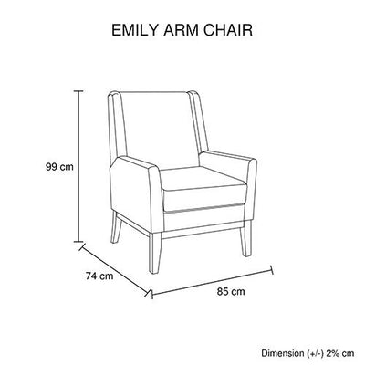 Armchair in Beige Colour Lounge Accent Chair Upholstered Fabric with Wooden leg Payday Deals