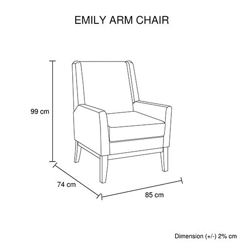 Armchair in Beige Colour Lounge Accent Chair Upholstered Fabric with Wooden leg Payday Deals