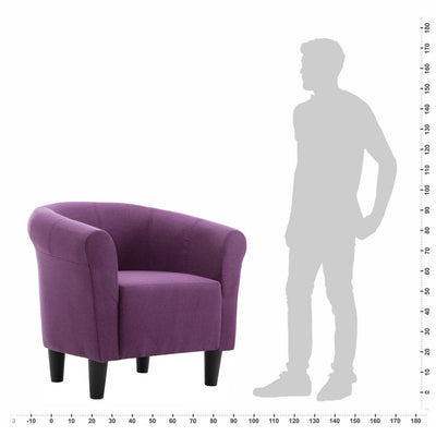 Armchair Purple Fabric Payday Deals