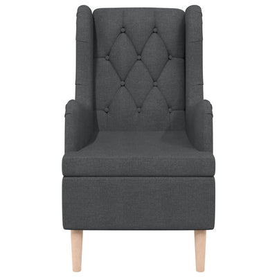 Armchair with Solid Rubber Wood Feet Dark Grey Fabric Payday Deals