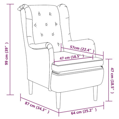 Armchair with Stool Black Fabric Payday Deals