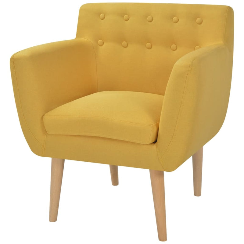 Armchair Yellow Fabric Payday Deals