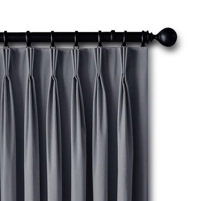 Art Queen 2 Pencil Pleat 240x230cm Blockout Curtains - Dark Grey Payday Deals