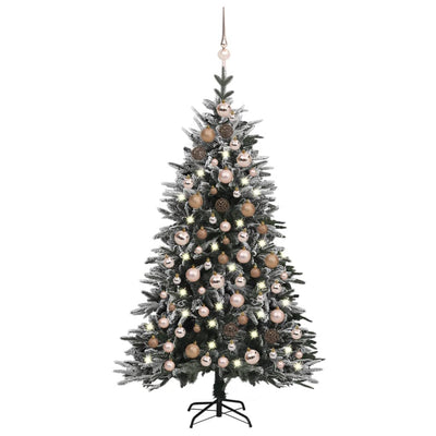 Artificial Christmas Tree LED&Ball Set&Flocked Snow 120cm PVC&PE Payday Deals