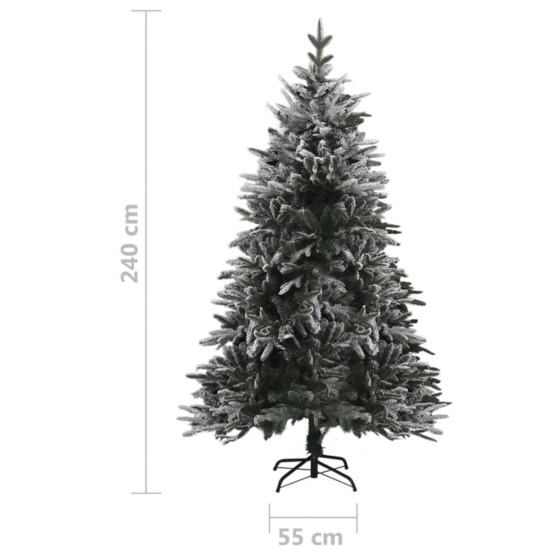 Artificial Christmas Tree LED&Ball Set&Flocked Snow 240 cm PVC&PE Payday Deals