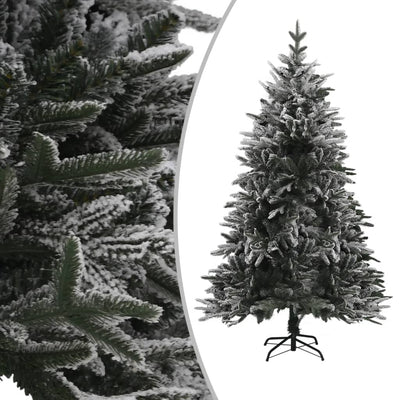 Artificial Christmas Tree with Flocked Snow Green 240 cm PVC&PE Payday Deals